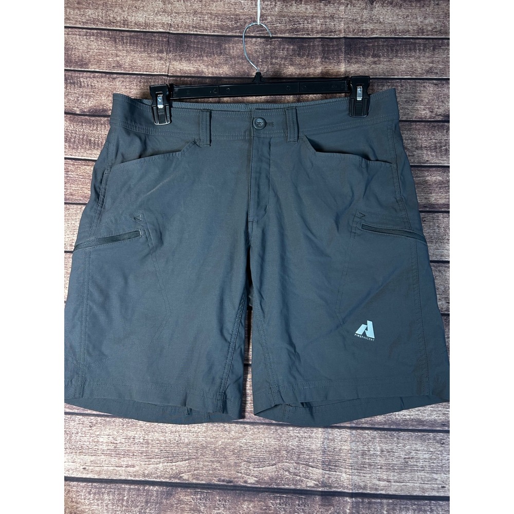 Eddie Bauer First Ascent Mens 35 Guide Shorts Charcoal Gray Technical Hiking 9in